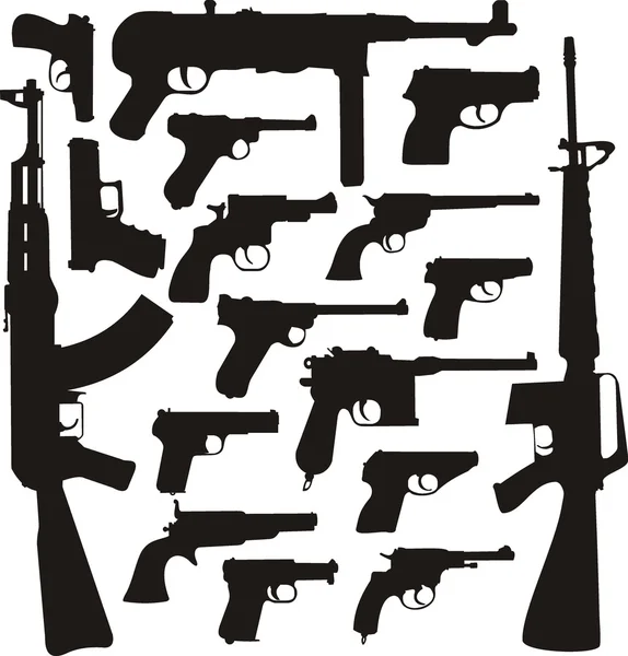 銃コレクション ii - 世界の伝説 — ストックベクタ