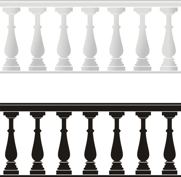 Architectural element - a balustrade — Stock Vector