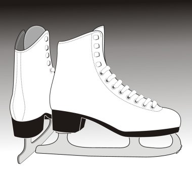 Women’s Ice Skates. clipart