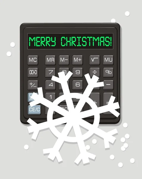 Christmas electronic calculator — Stock Vector