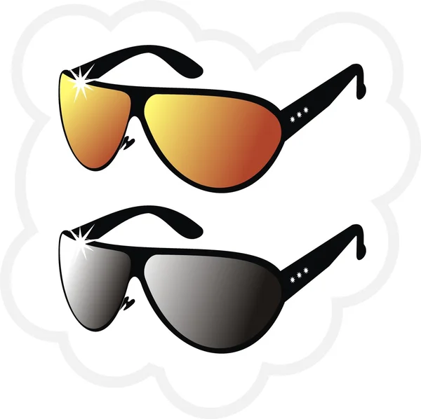 The pair of mirror’s sun glasses — Stock Vector