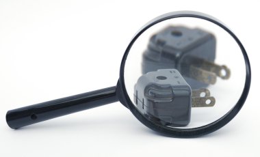 Magnifier glass and adapters clipart