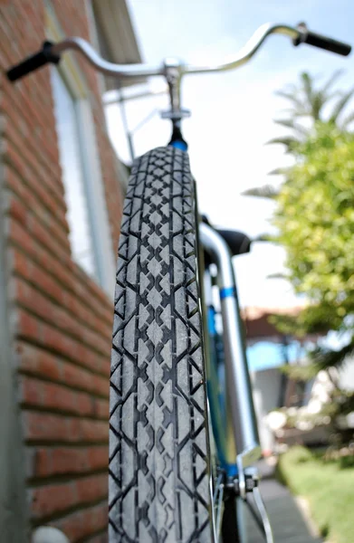 Fahrrad schwarze Reifenabdeckung — Stockfoto