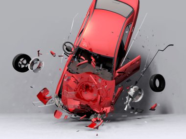 Fall of the car clipart