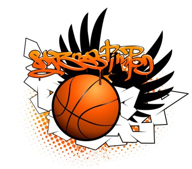 Basketbol graffiti resim