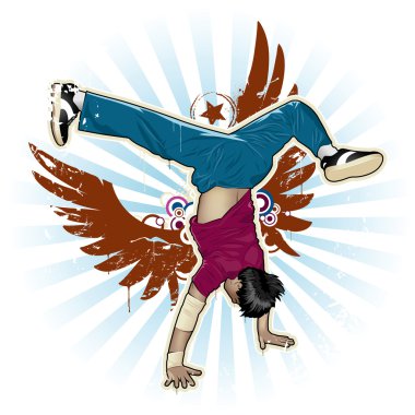 Cool image with breakdancer clipart