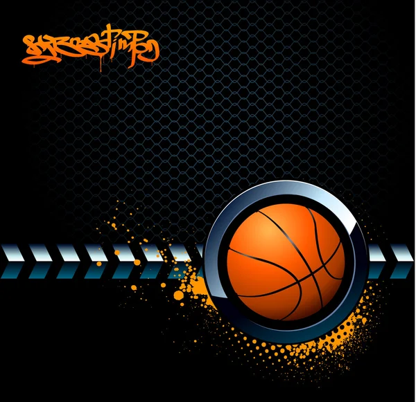 Basketbal grunge achtergrond — Stockvector