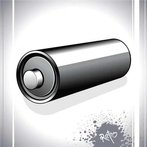 Realistic battery — Stock Vector