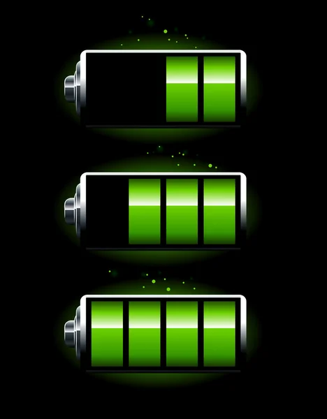 Setje batterijen — Stockvector