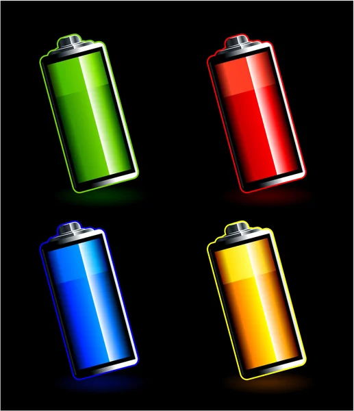 Ensemble de batteries — Image vectorielle