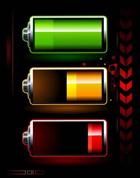 Nur Batterien — Stockvektor