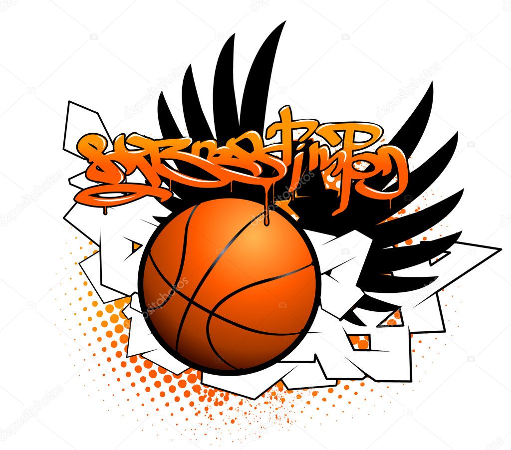 Basketball graffiti image