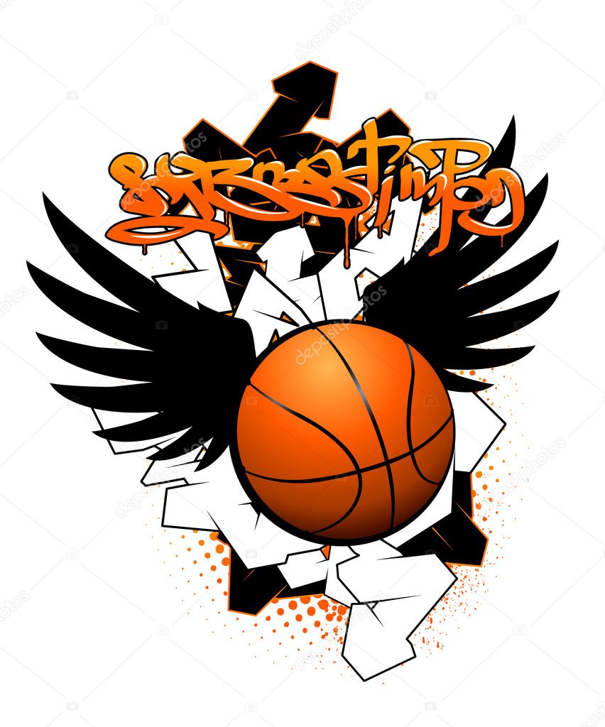 Basketball graffiti image