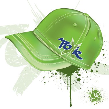 Realistic green cap clipart