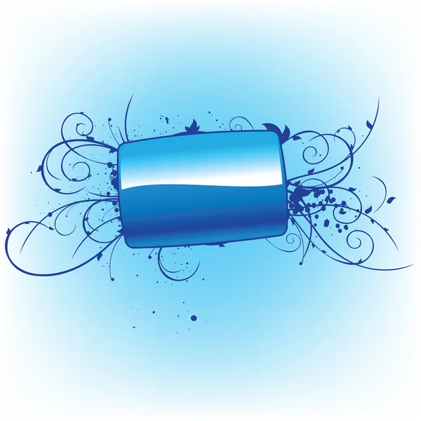 Bouton bleu — Image vectorielle