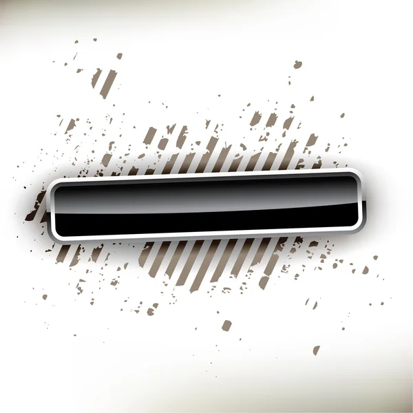 Bouton noir brillant — Image vectorielle