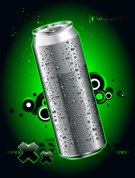 Realistic can — Stock Vector