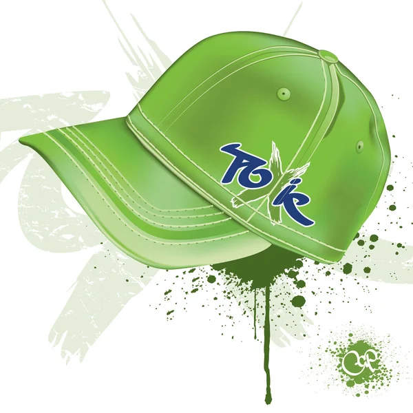Реалістичний cap зелені — стоковий вектор
