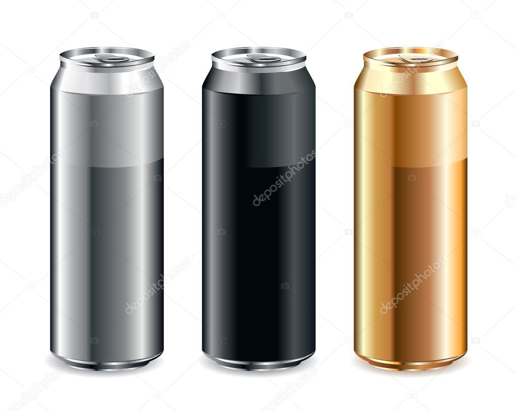 Just set of realistic cans