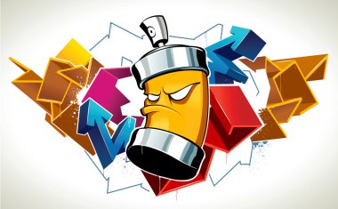 Cool graffiti image clipart