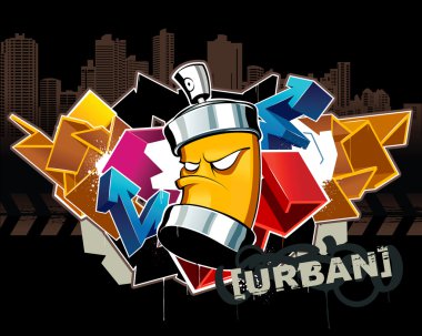 Cool graffiti image clipart