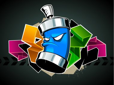 Cool graffiti image clipart