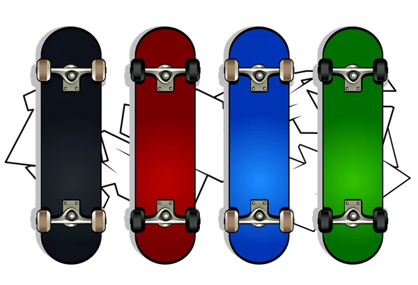 Sada skateboardy — Stockový vektor