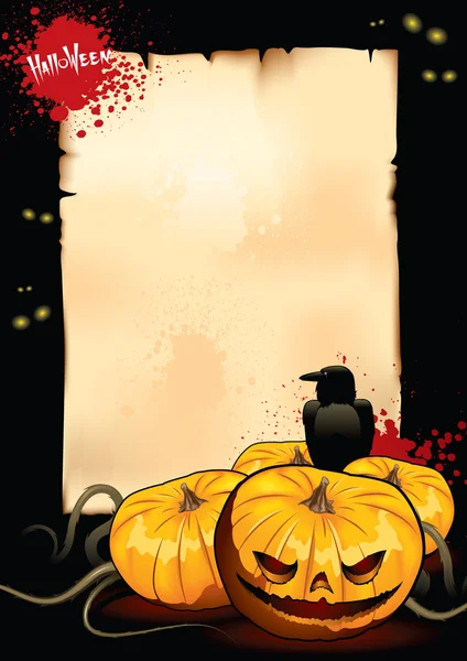 Plaque pour fête d'Halloween — Image vectorielle