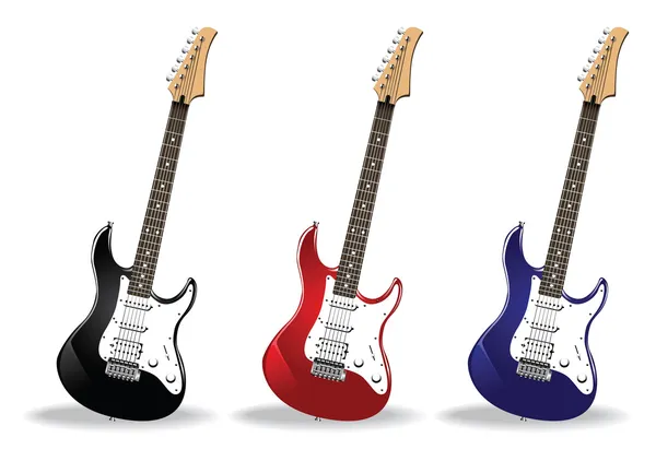 Realistic guitars — Stock Vector