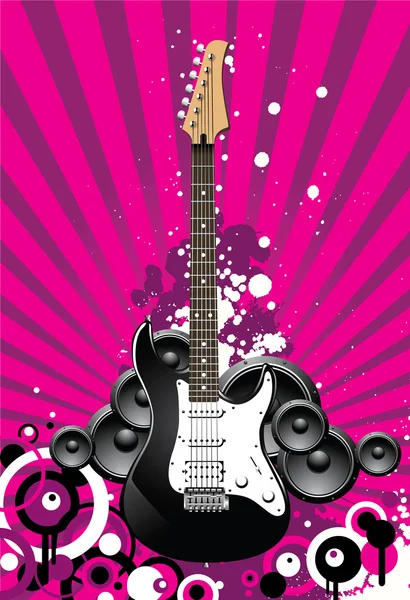 美しいギター — ストックベクタ