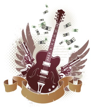 Abstract rock-n-roll clipart