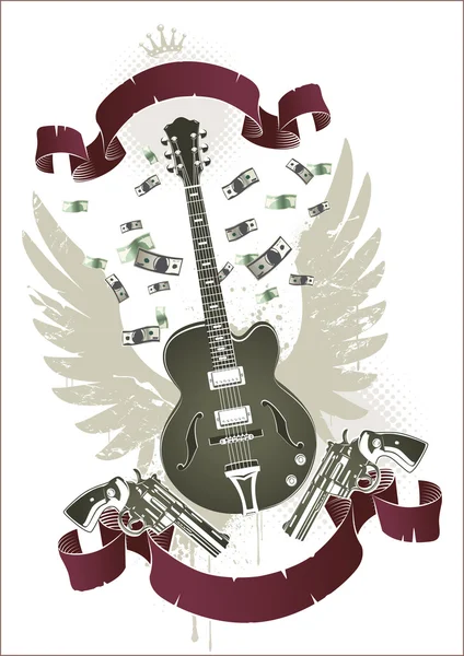 Abstract rock-n-roll image — Stock Vector