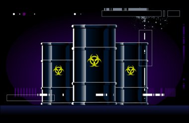 Black barrels clipart