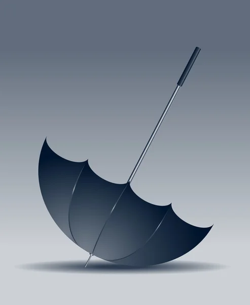 Реалістичний чорний парасольку — стоковий вектор