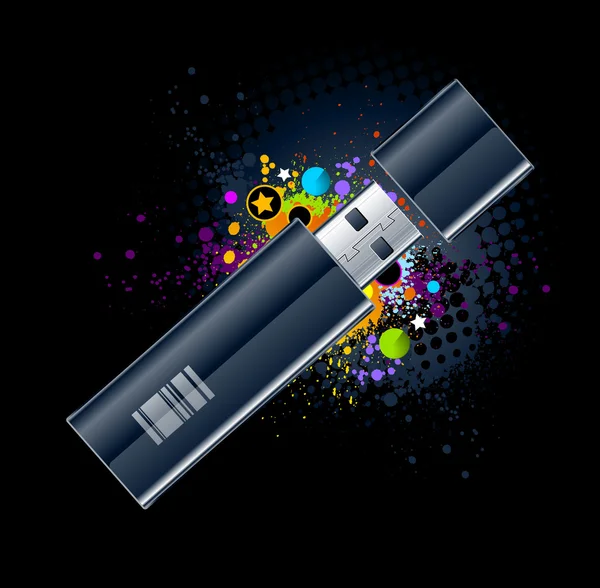Unidade flash USB — Vetor de Stock