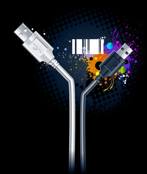 Cable USB — Vector de stock