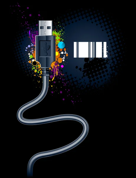 USB cable — Stock Vector