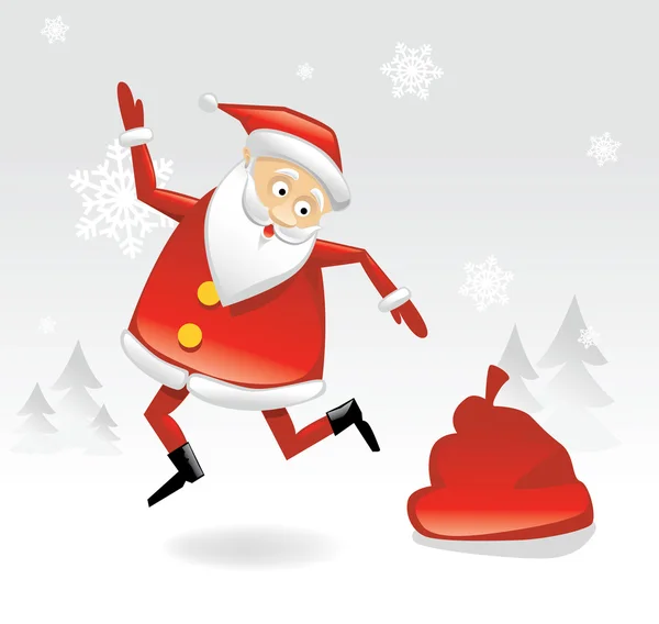 Père Noël dansant — Image vectorielle