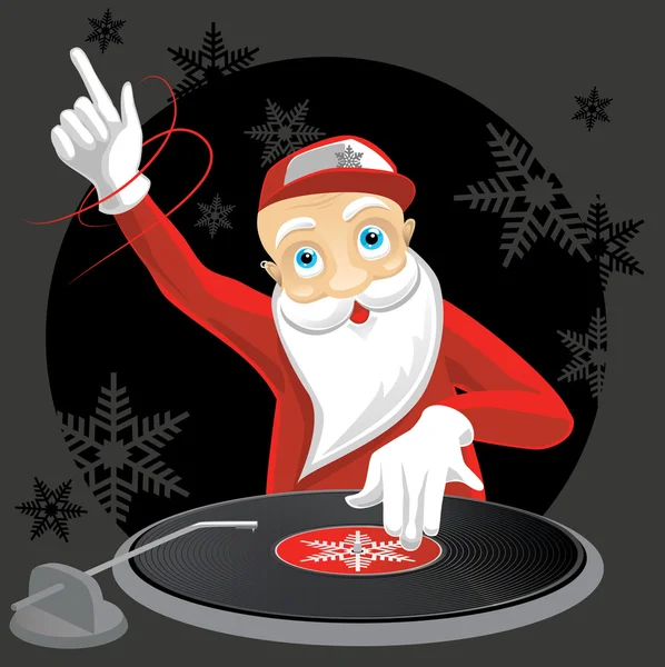DJ Santa — Stock Vector