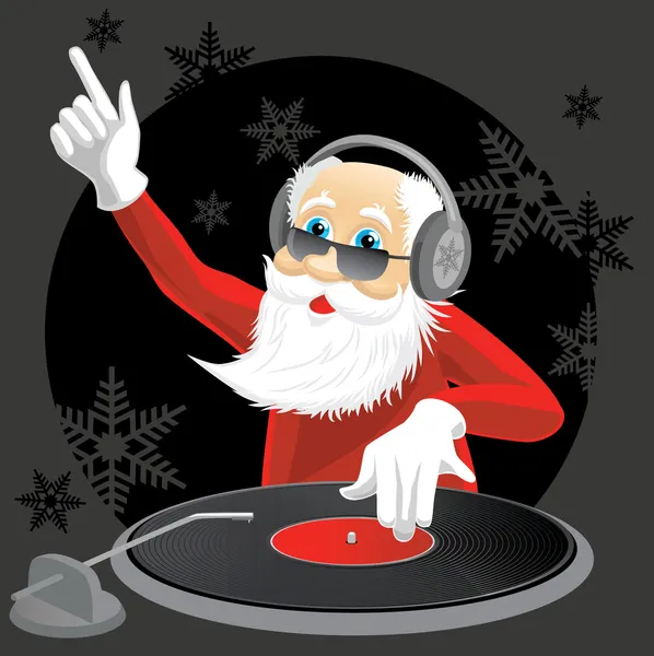 DJ Santa —  Vetores de Stock