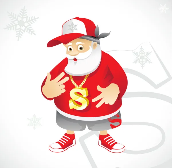 Santa Claus rapero Ilustraciones de stock libres de derechos