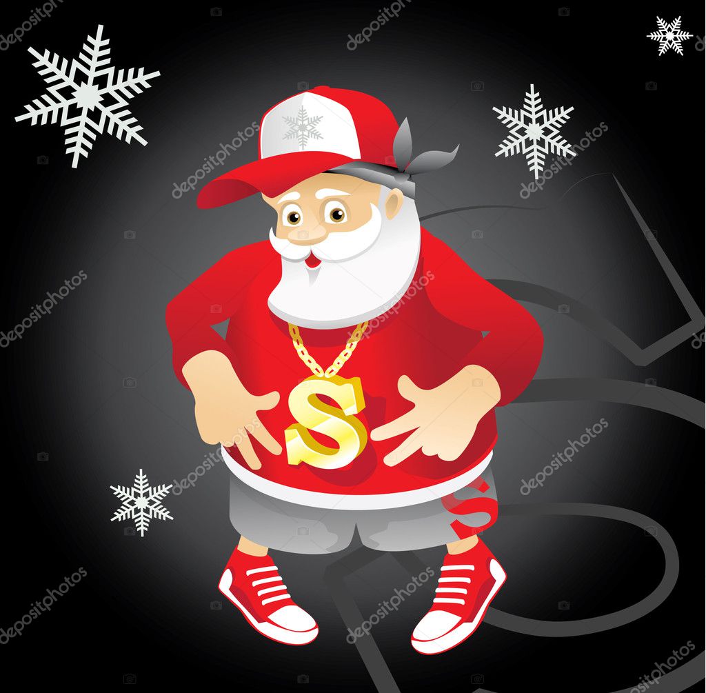 Natale Rap.Santa Claus Rapper Stock Vector C Sarapultsev 1214819