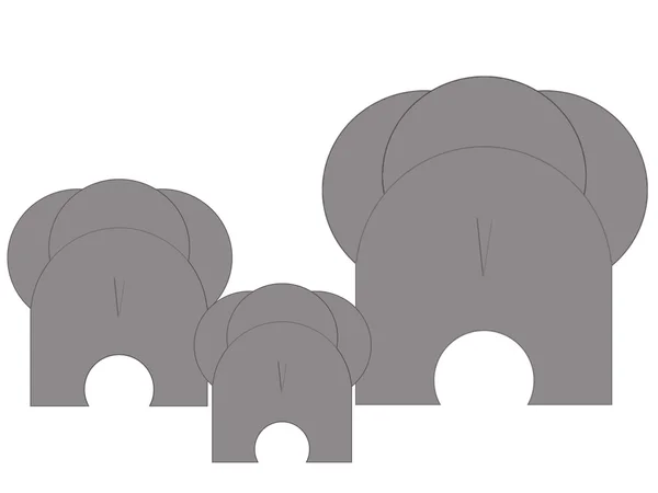 Три слона — стоковое фото