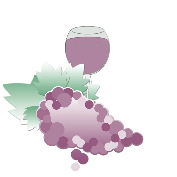 Winogrona i wino — Zdjęcie stockowe
