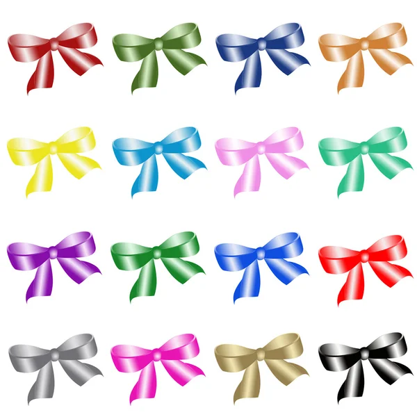 Series of colour bows — Stock Photo, Image