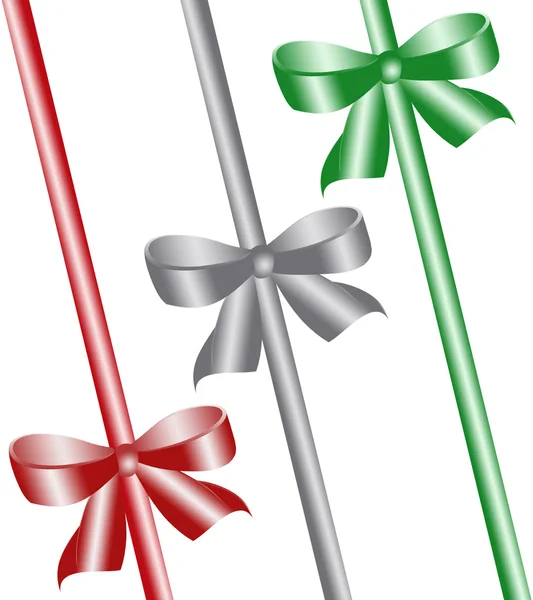 Colour bows with ribbons — Stock Photo, Image