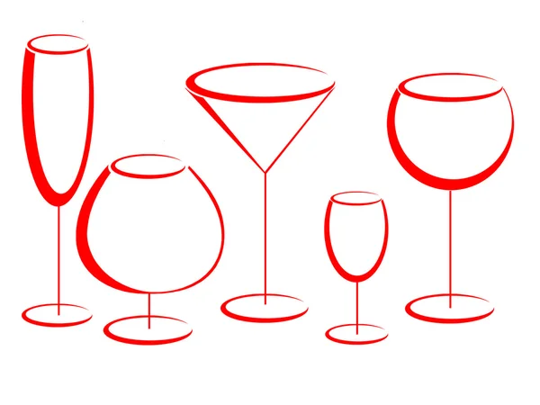 Az alkoholos italok szemüveg — Stock Fotó
