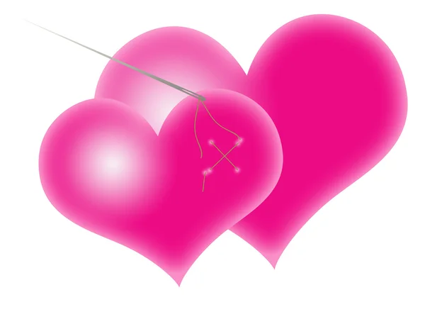 Pink hearts — Stock Photo, Image