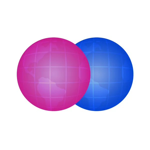 Dois globos de cores — Fotografia de Stock
