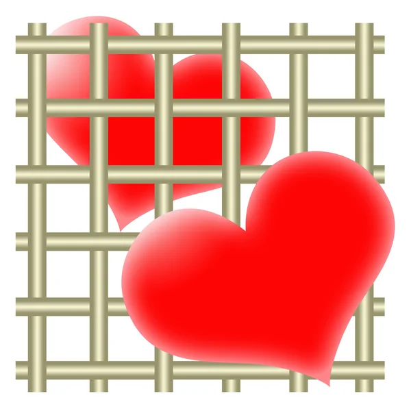 Сердца и решетки — стоковое фото